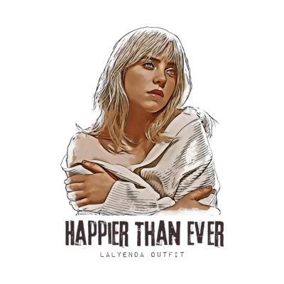 Happier Than Ever Billie Eilish Drawing Tank Top Official Cow Anime Merch