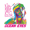 Ocean Eyes Billie Eiish T-Shirt Official Cow Anime Merch