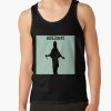 Black Silhouette Beautiful Singer Girl Tank Top Official Cow Anime Merch