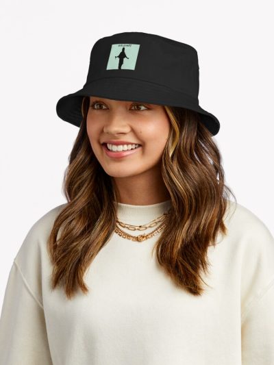 Black Silhouette Beautiful Singer Girl Bucket Hat Official Cow Anime Merch
