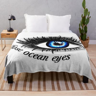 Ocean Eyes Drawing Throw Blanket Official Billie Eilish Merch