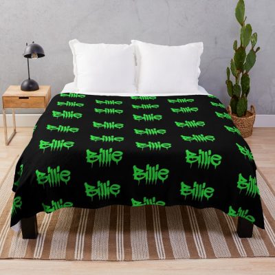 Billie Black&Green Throw Blankets Throw Blanket Official Billie Eilish Merch