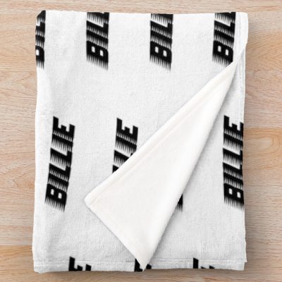 Billie Eilish Swoosh Logo Throw Blanket Official Billie Eilish Merch