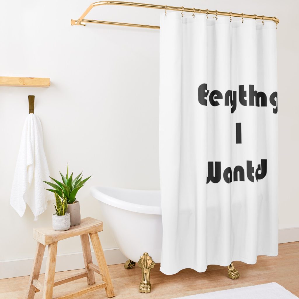 Everything I Wanted Billie Eilish Shower Curtain Official Billie Eilish Merch