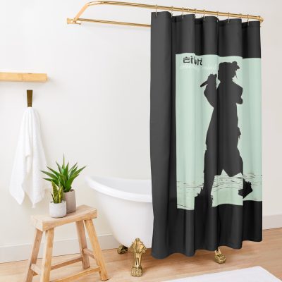 Silhouette Singer Girl Shower Curtain Official Cow Anime Merch