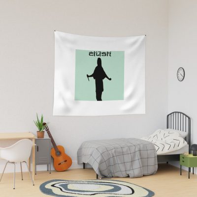 Black Silhouette Beautiful Singer Girl Tapestry Official Cow Anime Merch